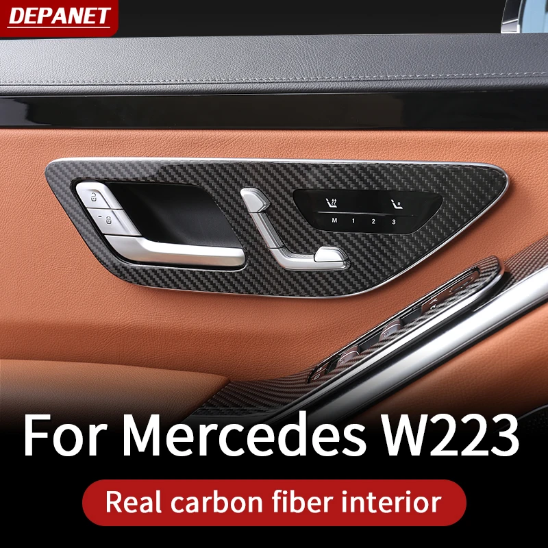 

Real carbon fiber door panel for 2021 Mercedes w223 S series 400 450 550 480 interior trim accessories