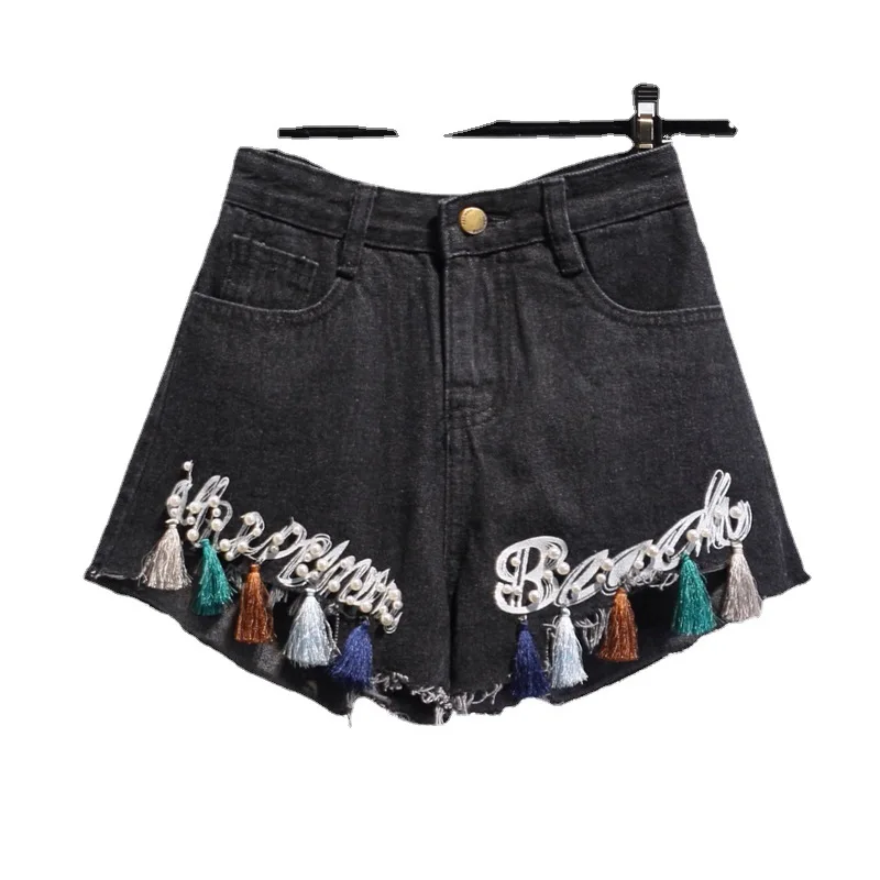 

New Female Fashion Casual Summer Cool Women Denim Booty Shorts High Waists fur-lined leg-openings Plus Size Sexy Short Jeans 5XL