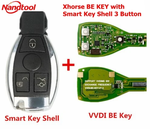 Xhorse VVDI BE Pro/VVDI MB BGA/VVDI2 полный с Умной оболочкой 3 кнопки для Mercedes Benz сборка XHORSE