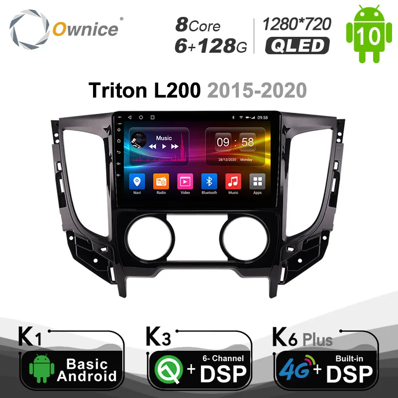 6G + 128G Ownice Android 10 0 автомобильный радиоприемник Dvd плеер для Mitsubishi Triton L200 2015 2016 2017 2018