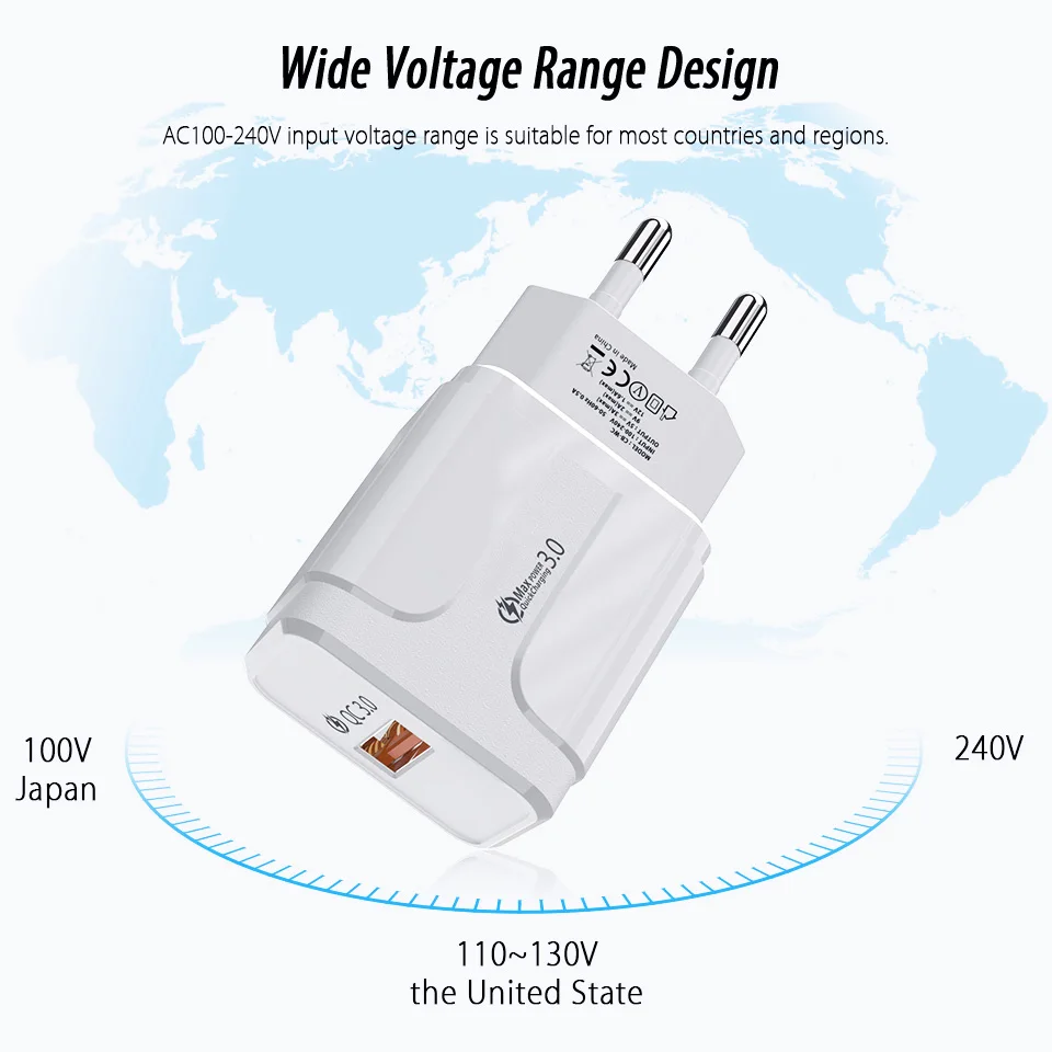 Сетевое зарядное устройство с функцией быстрой зарядки 3 0 9 В 2 А | Зарядные