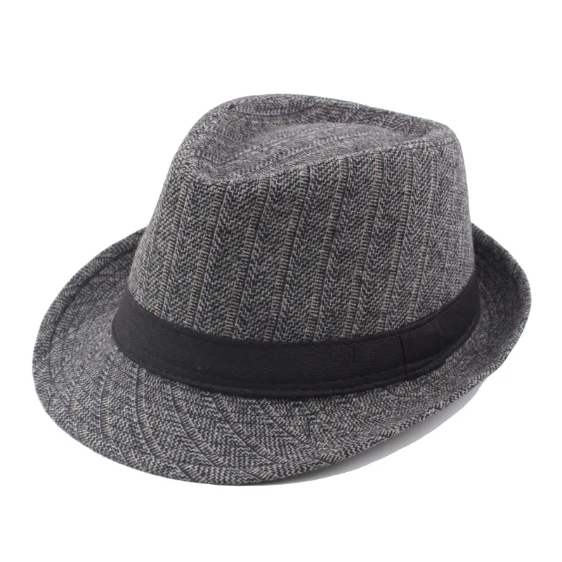 Ретро Fedoras Топ джаз шляпа мужская зимняя теплая котелок Кепка Панама повседневная мужская шляпа gorro