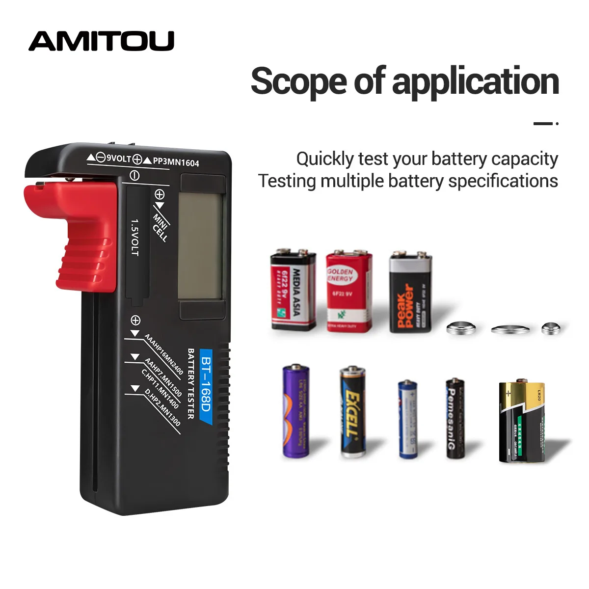 AMITOU BT 168D вольтметр амперметр тестер зарядки мультиметр проверка аккумуляторов