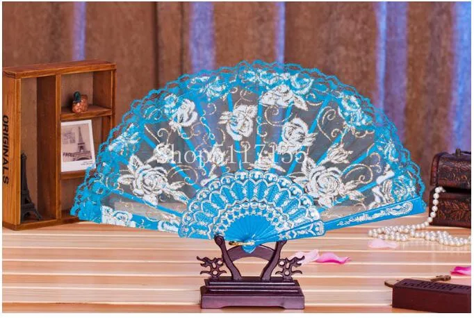 

100pcs Multi Color Folding Butterfly Design Organza Lace Hand Fan Bridal Wedding Favor Supplies Gift Party Souvenir Gift