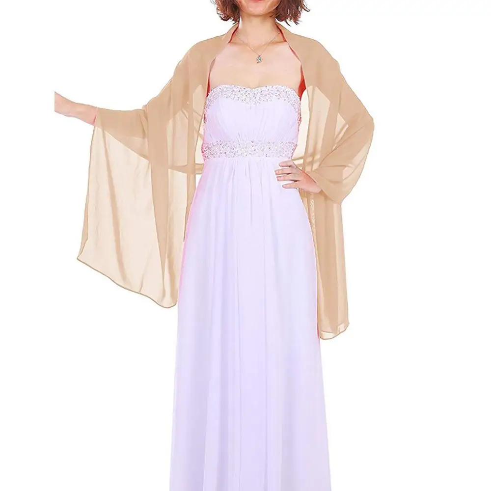 Шали и обертывания Мягкий Шифоновый шарф шарфы для вечерних платьев свадебный