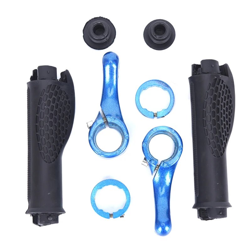 

1Pair Aluminium Alloys and Rubber Durable Portable Cycling Bike Mountain Handlebar Rubber Anti-slip Bicycle Handlebar