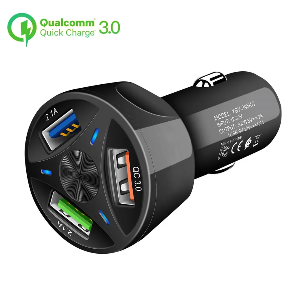 USB-адаптер для быстрой зарядки 3 0 двойное автомобильное зарядное устройство Xiaomi
