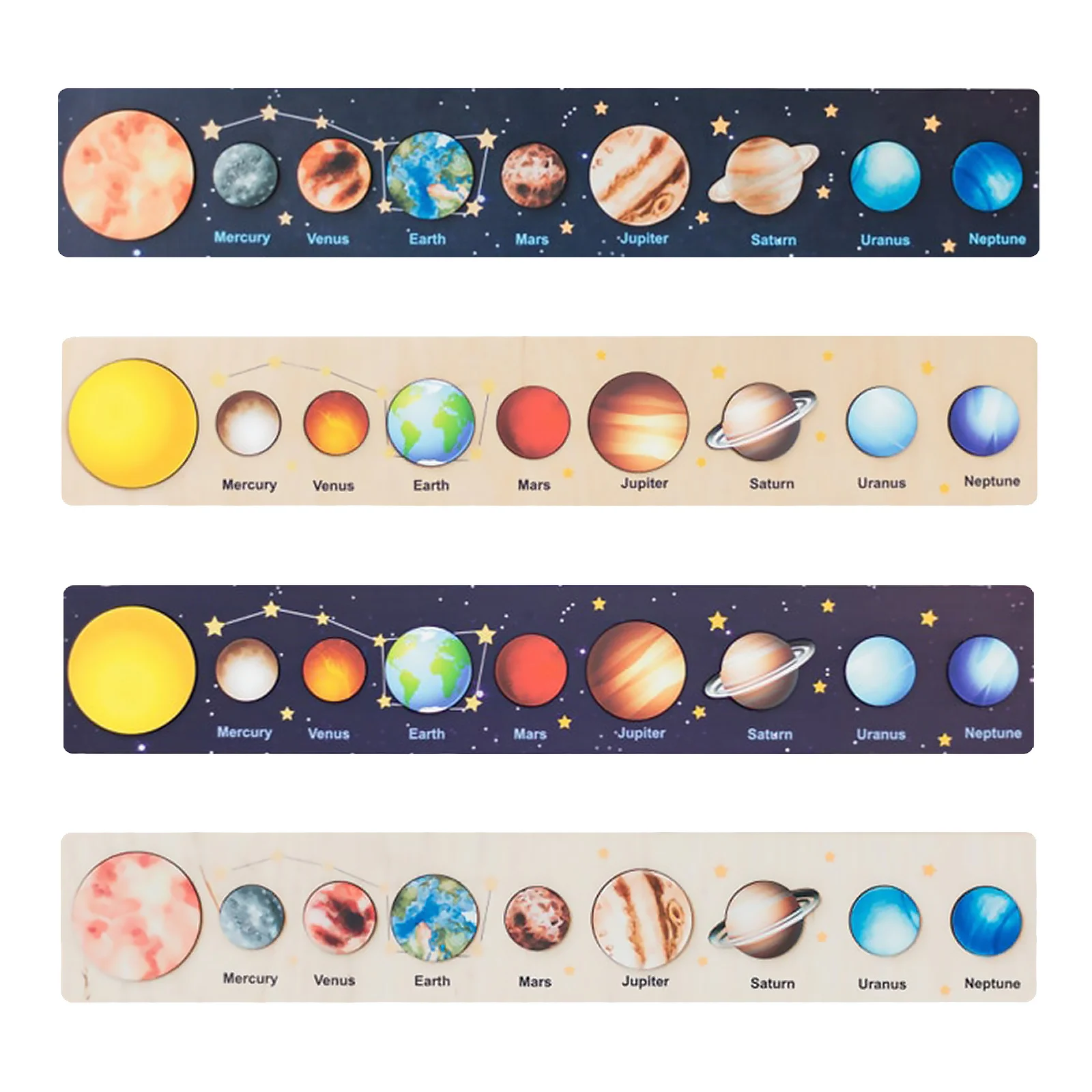 

Solar System Jigsaw Puzzles Handmade Planets Montessori Toys Outer Space Science Learning Toy Colored Wooden Educational Toys