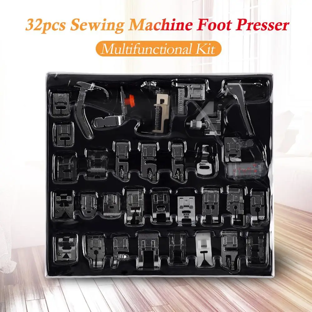 32 шт./компл. домашняя швейная машина прижимная лапка для ног Набор аксессуаров