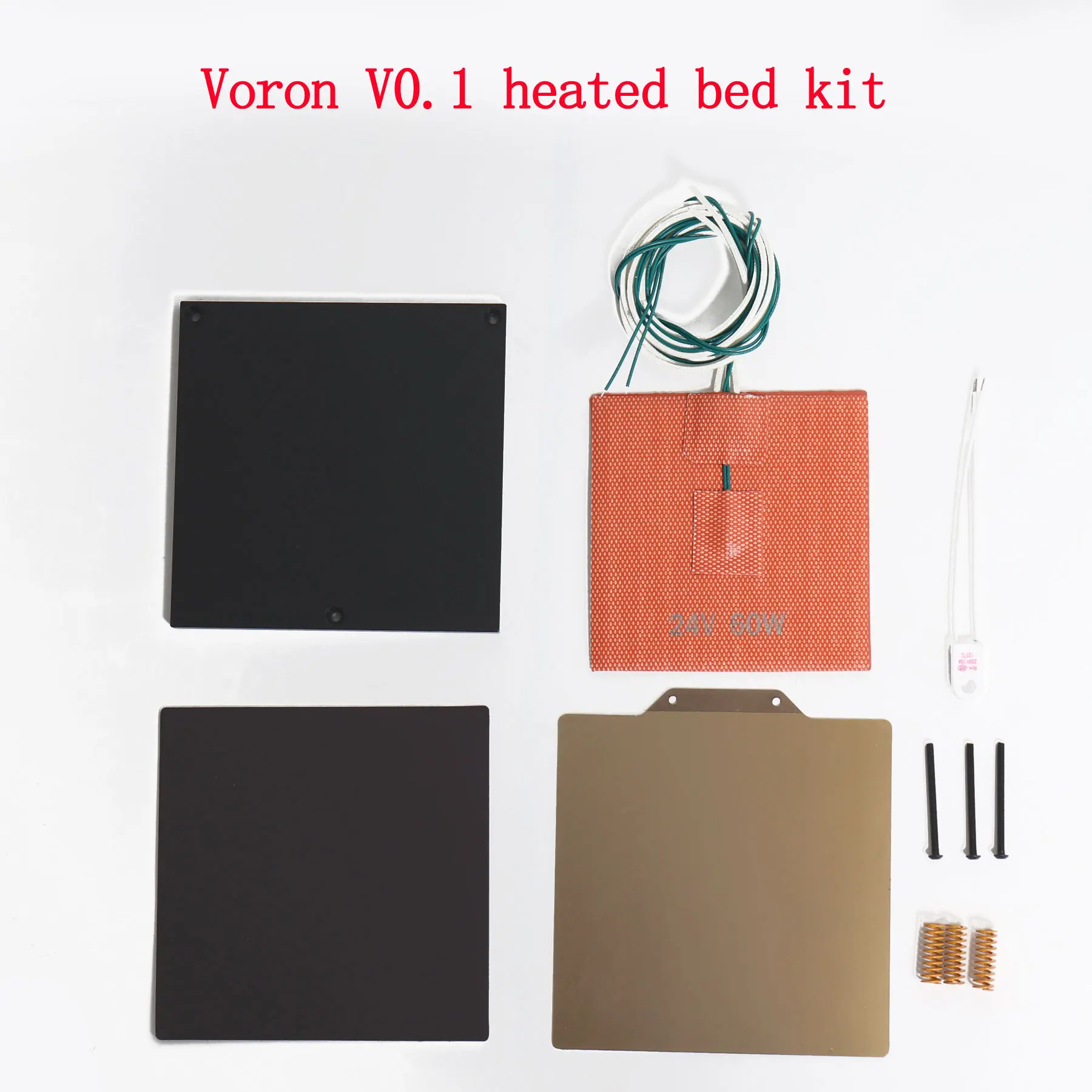 Комплект платформы для 3D принтера Blurolls Voron V0.1 Силиконовая накладка 24 В 60 Вт/120*120