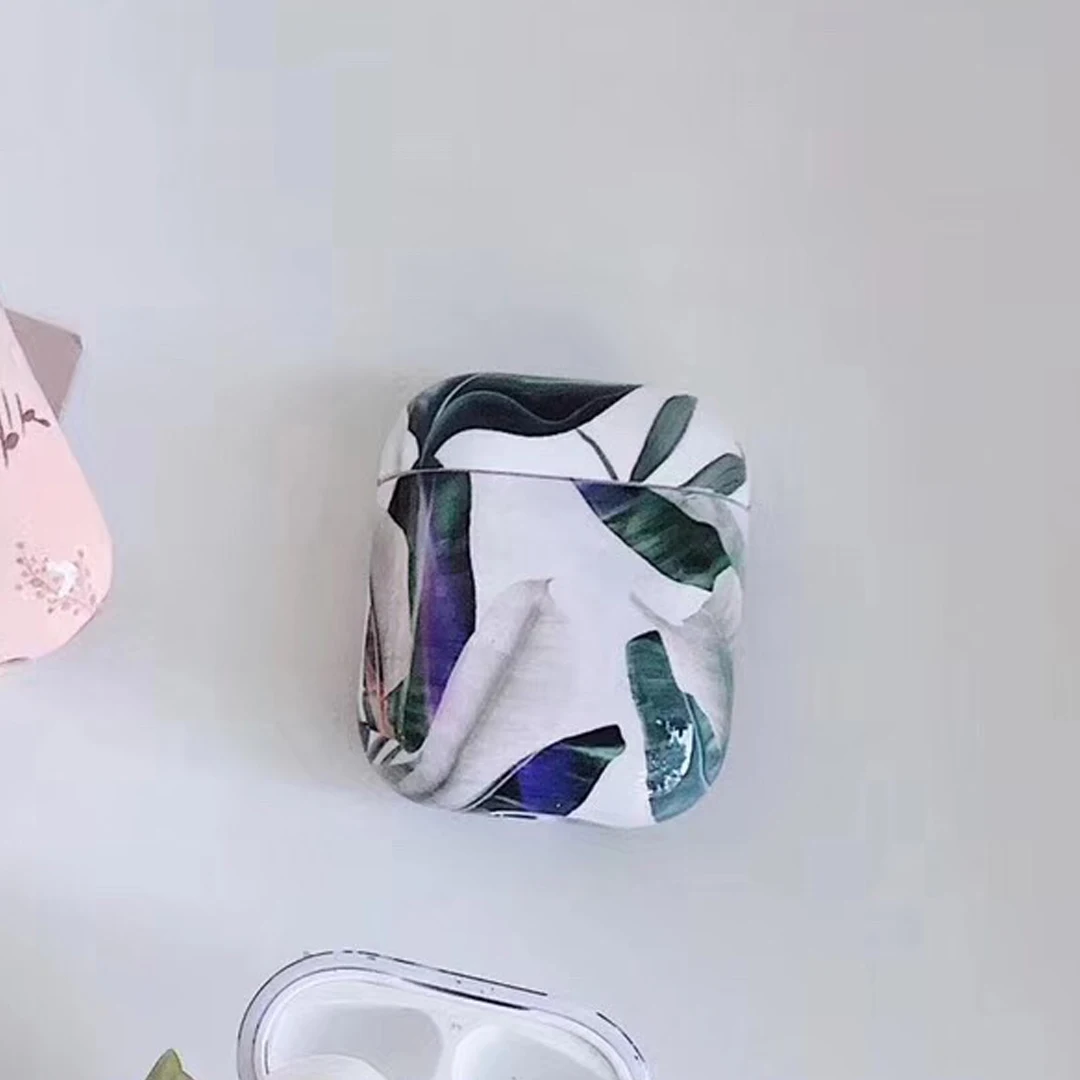 K4 For AirPods 1 2 Для AirPods Pro для переноски 1/2/3 чехол роскошный цветной чехол с цветочным рисунком для AirPods Беспроводной наушники чехол жесткий чехол fundas - Цвет: K4 For AirPods 1 2