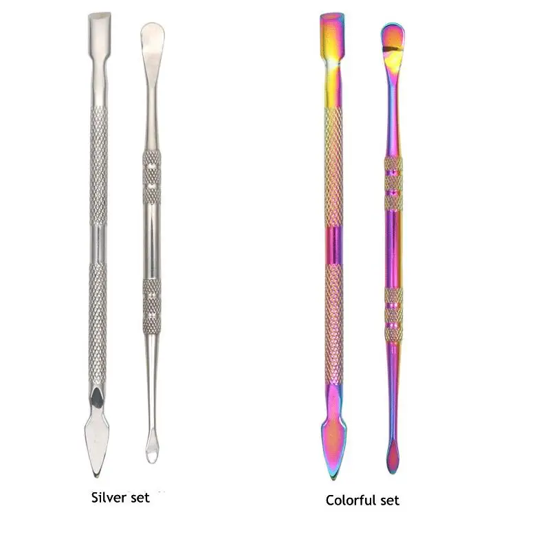 Толкатель для ногтей с двойной головкой из нержавеющей стали кутикулы