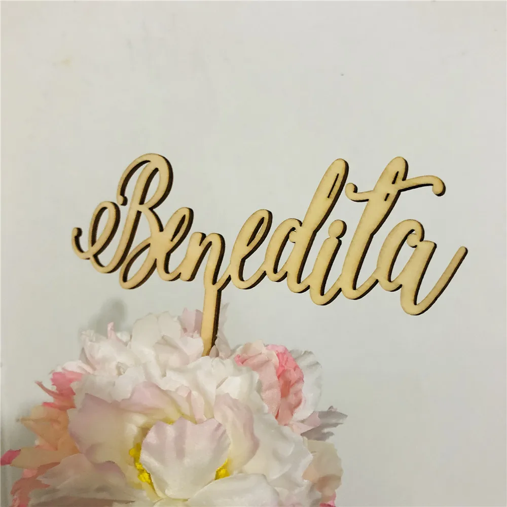 Индивидуальный Топпер для свадебного торта изготовленный на заказ Деревянный