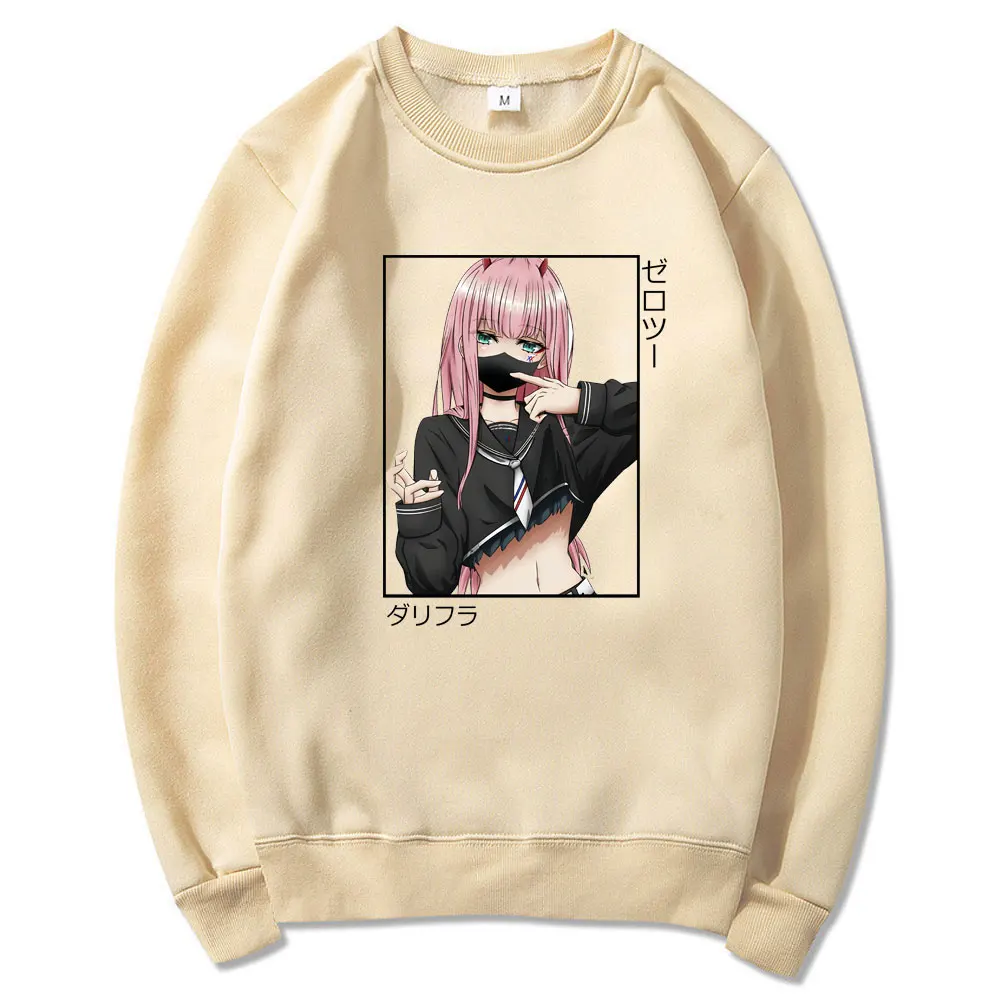 

Anime Darling In The Franxx Zero Two sweatshirt men Harajuku Casual Streetwear Graphic printing Sweatshirts Unisex pullover mens