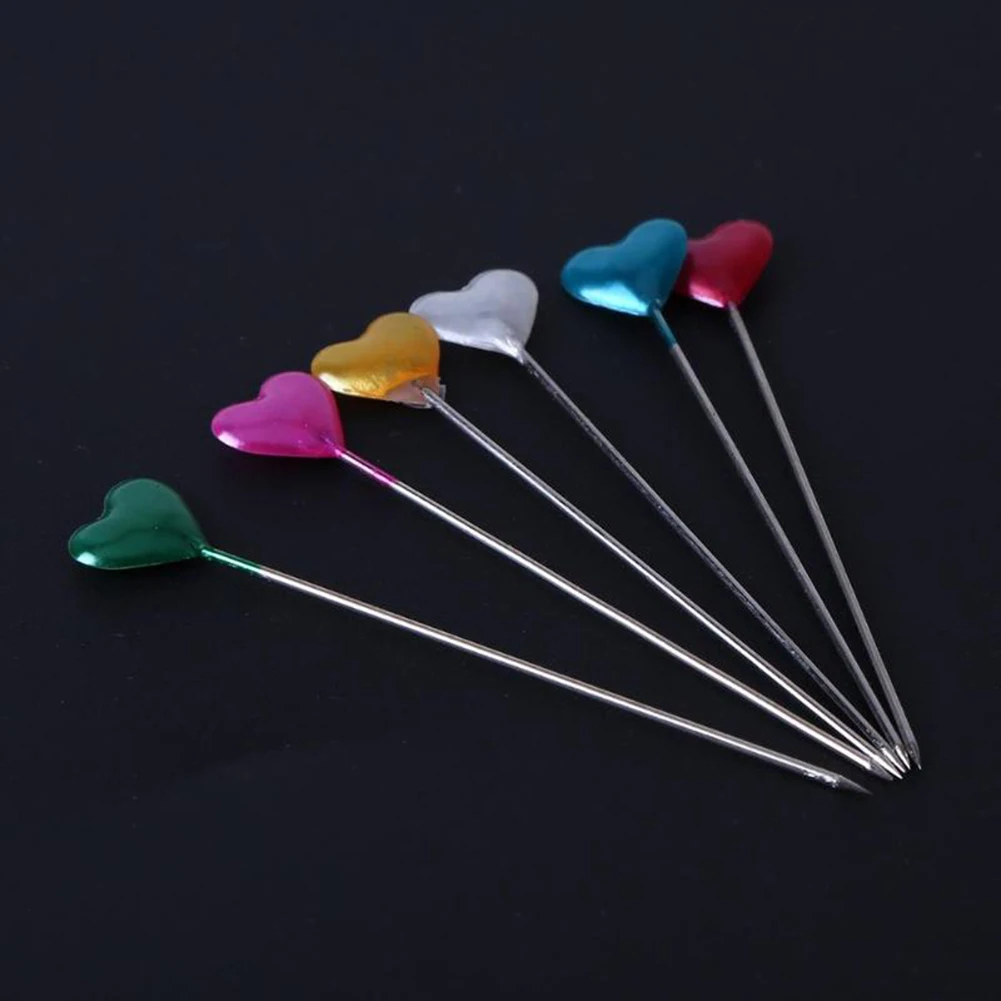 

30Pcs/Lot Colorful Heart Shape Localization Needles Sewing Pins AccessoriesNeedles DIY Beading Needles Supplies