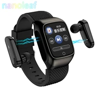 nanoleaf smartwatch bluetooth headset combo is suitable for mens sports fitness fashion watch supports incoming calls and music