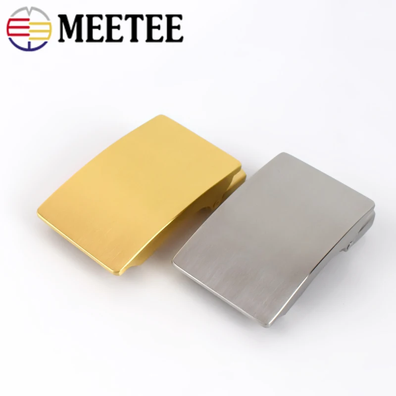 Meetee 1 шт. 36 мм Мужская пряжка для ремня из нержавеющей стали без зубцов