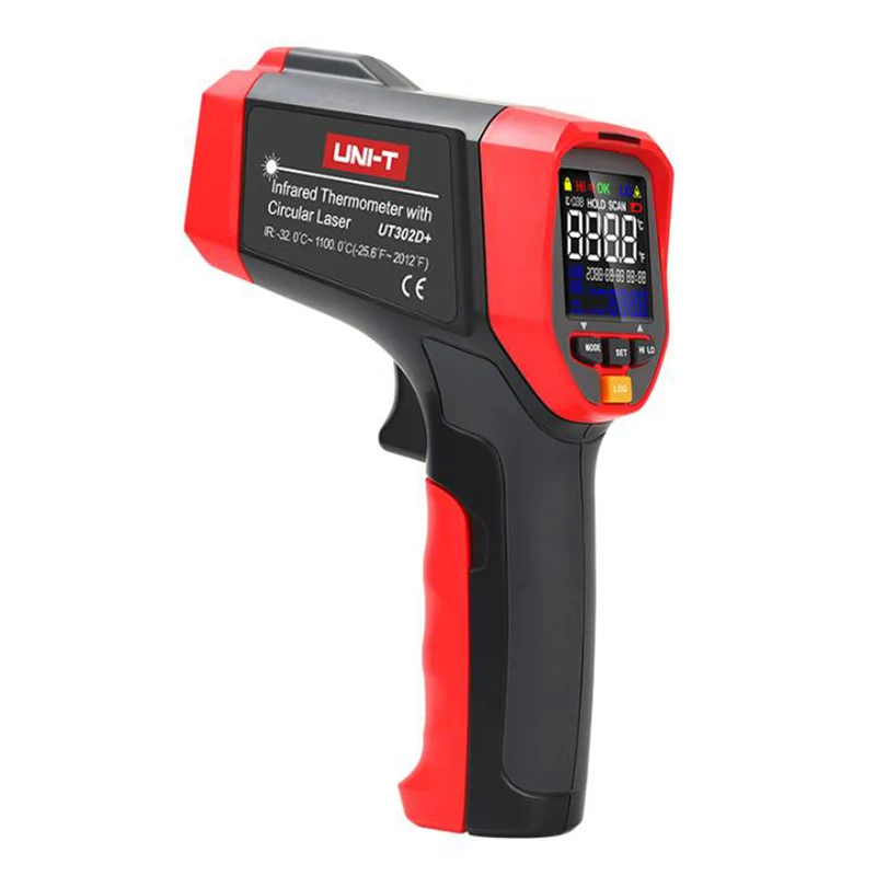 Купить UNI-T UT302A + UT302C + UT302D + Бесконтактный измеритель температуры, инфракрасный термометр с ЖК-подсветкой, лазерный инфракрасный термометр