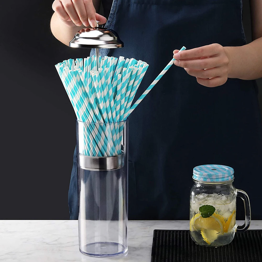 straw dispenser holders clear durable plastic straws dispenser holders containers retro vintage paper tables bar kitchen free global shipping