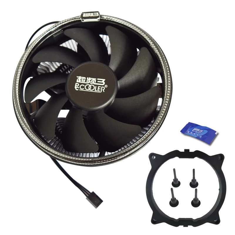Pccooler 12 см светодиодный синий красный апертура кулер для процессора 12 см PWM вентилятор бесшумный для AMD AM3 AM4 Intel 775 115X радиатор охлаждения процессора тихий