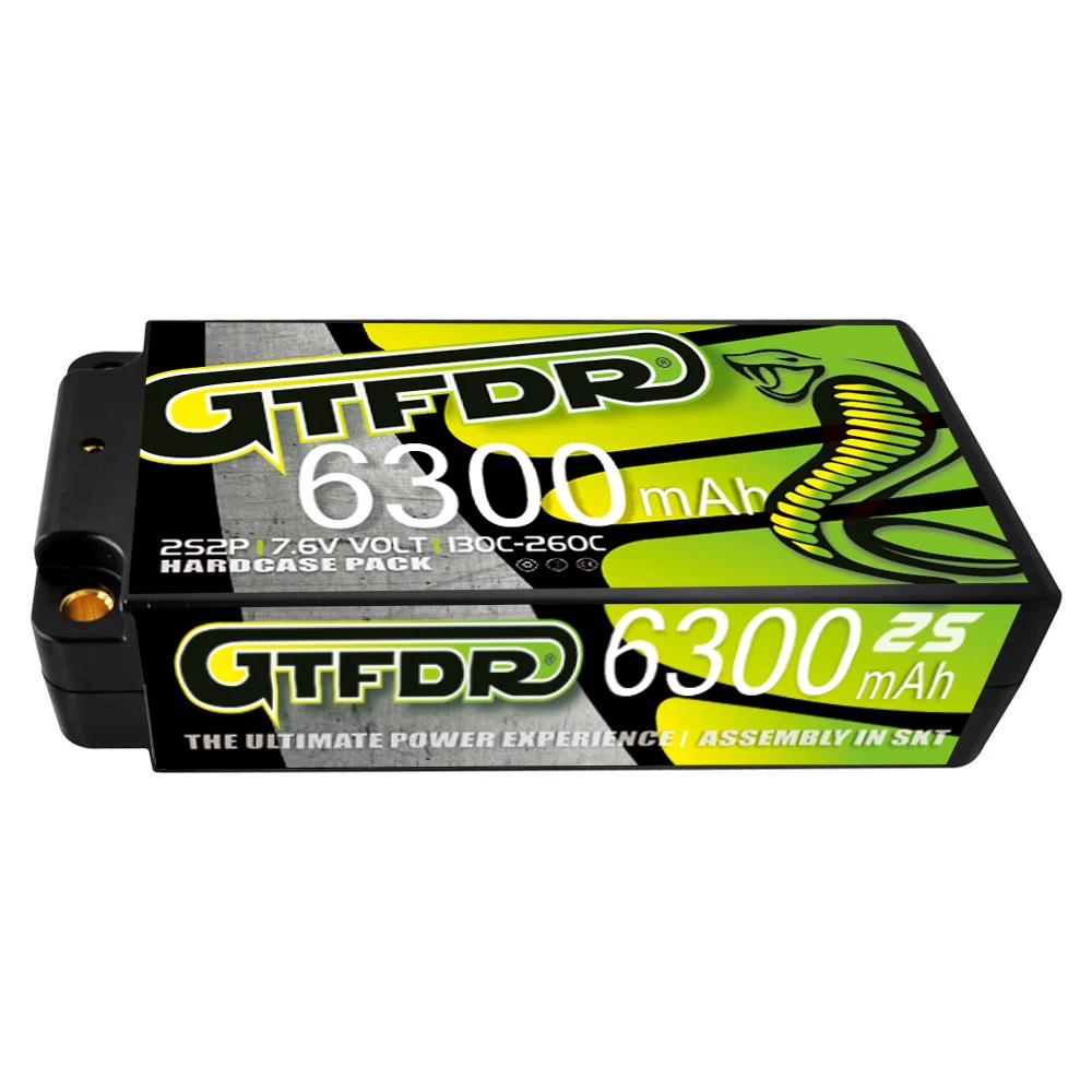 gtfdr lipo battery 2s short hv 76 v 6300mah 130c 5mm bullet competition короткий комп