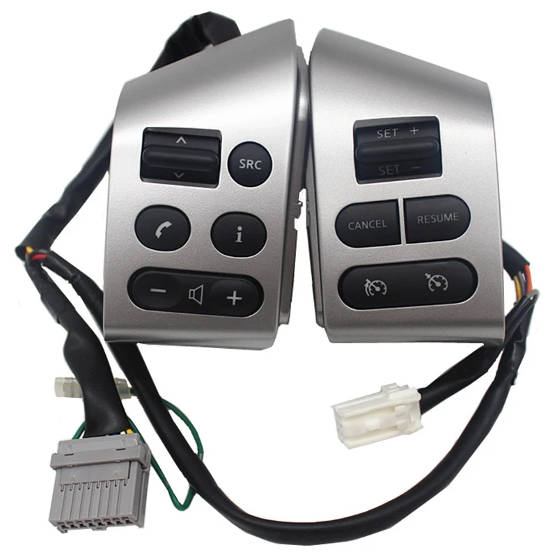 

Car Accessories Steering Wheel Control With Backlight Silver Buttons For Nissan Livina Tiida Sylphy
