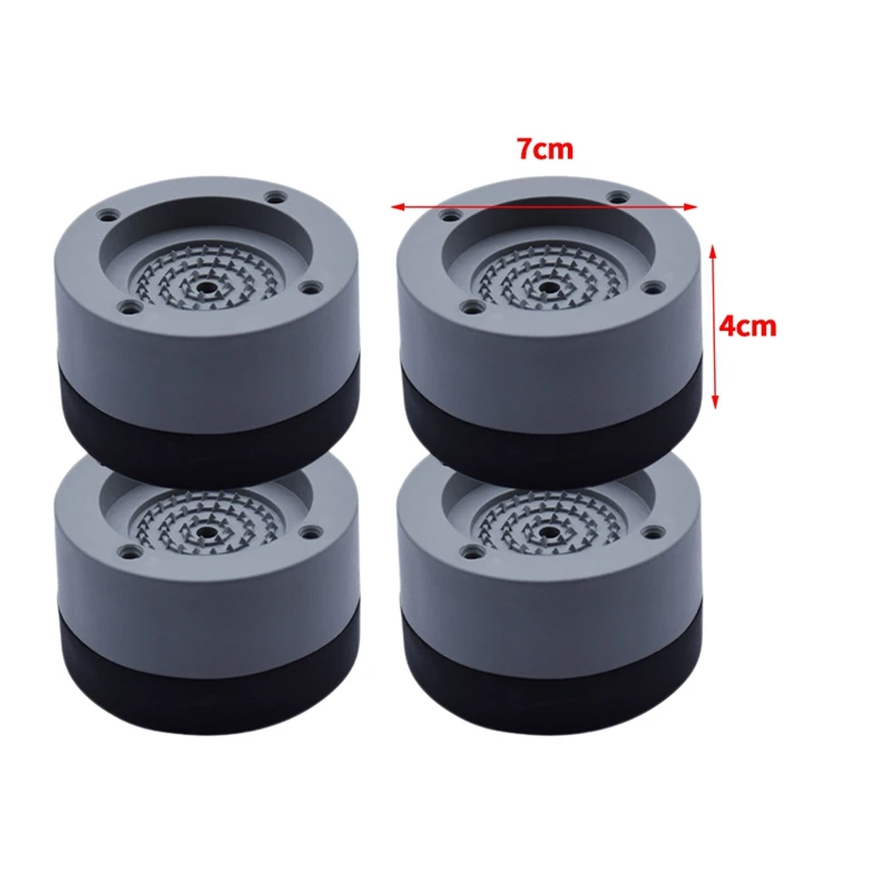 

4 Pcs/Set Anti-Vibration Pads Rubber Noise Reduction Vibration Anti-Walk Foot Mount for Washer and Dryer Adjustable Height Washi