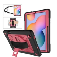 protective stand cover case for samsung galaxy tab s6 lite 10 4 sm p610 sm p615 tablet light weight handle stand kids casestrap