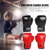 2pcs Boxing Training Fighting Gloves PU Leather Kids Breathable Muay Thai Sparring Punching Karate Kickboxing Professional Glove 5