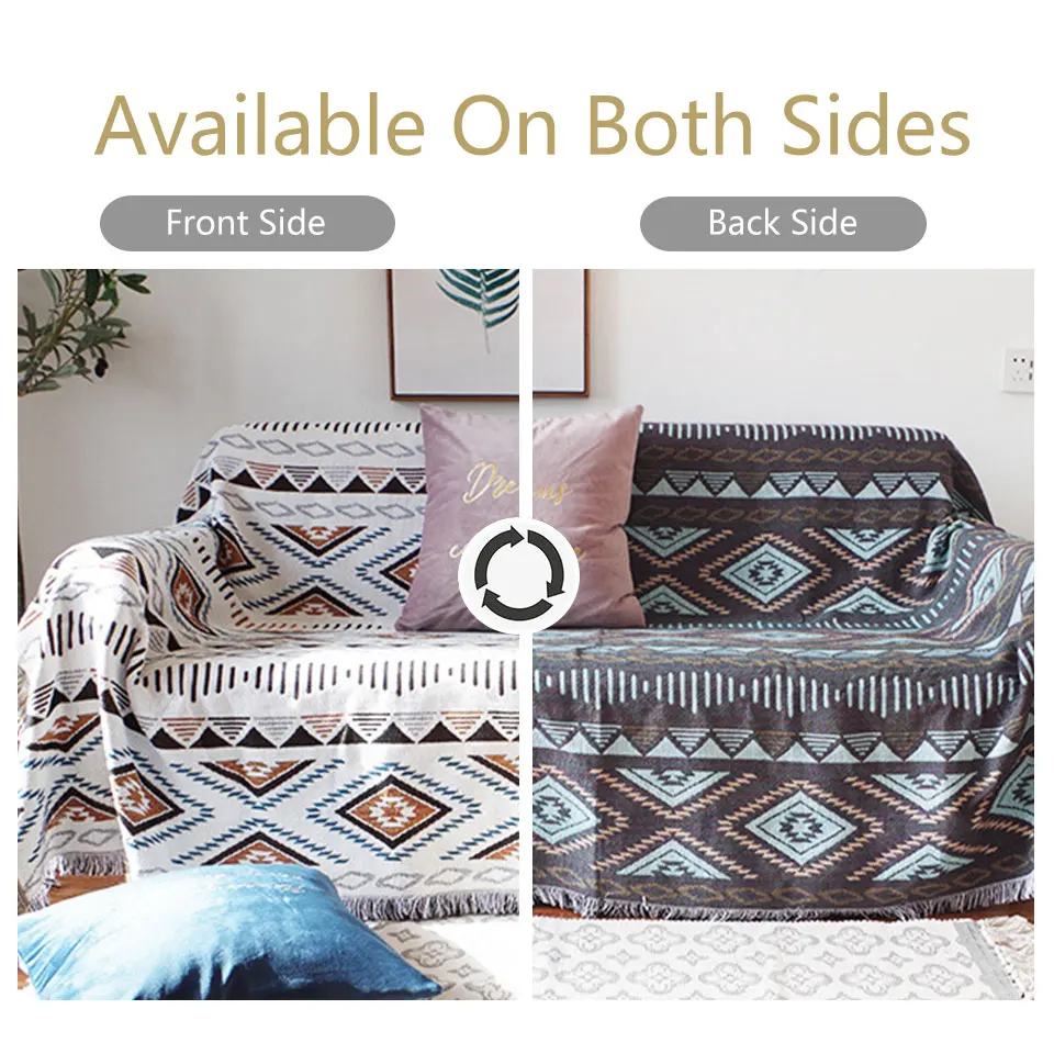 Geometric Blanket Aztec Sofa Cover Stylish Nordic Bedspreads Reversible Throw Blankets for Couch Floor Rug Koce Home Decoration | Дом и сад