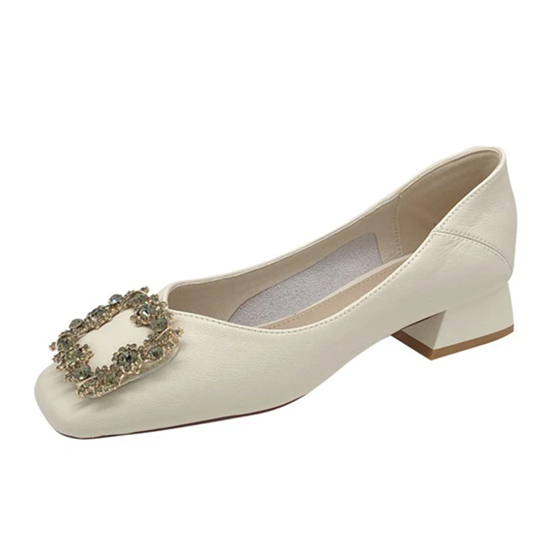 

Туфли на квадратном каблуке для женщин, туфли-лодочки на платформе, Коллекция осень-зима 2022