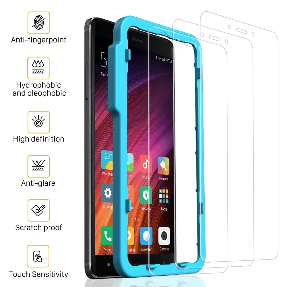 Закаленное стекло SmartDevil для Xiaomi Redmi Note 4X Защита экрана Mi NOTE искусственное синее
