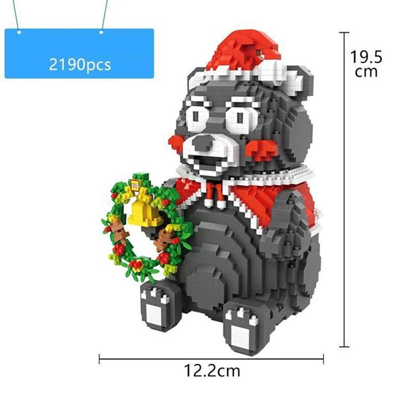 

Милый черный медведь Кумамон Копилка микро алмазный конструктор Копилка nanobricks Развивающие игрушки для детей, подарки для детей кирпичное з...
