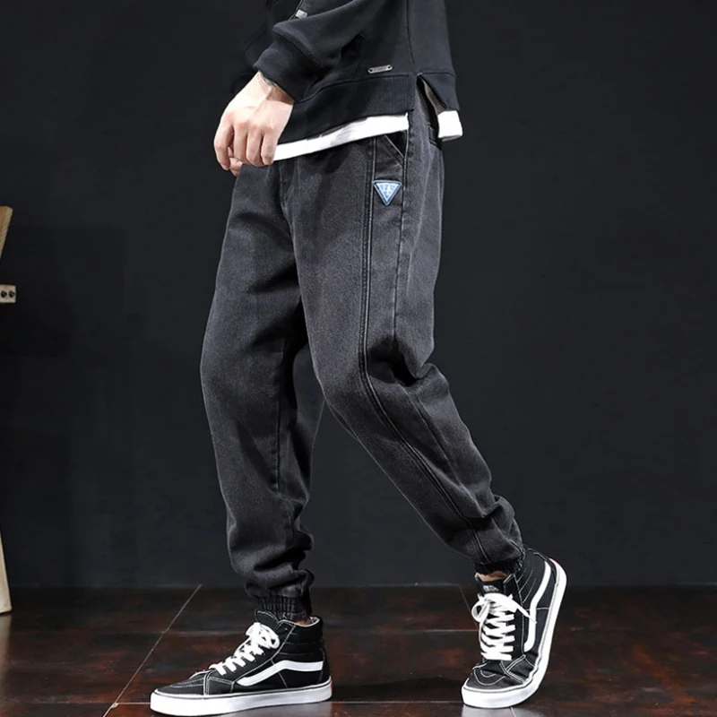 Джинсы для мужчин мешковатые джинсовые штаны-шаровары мужские свободные джинсы