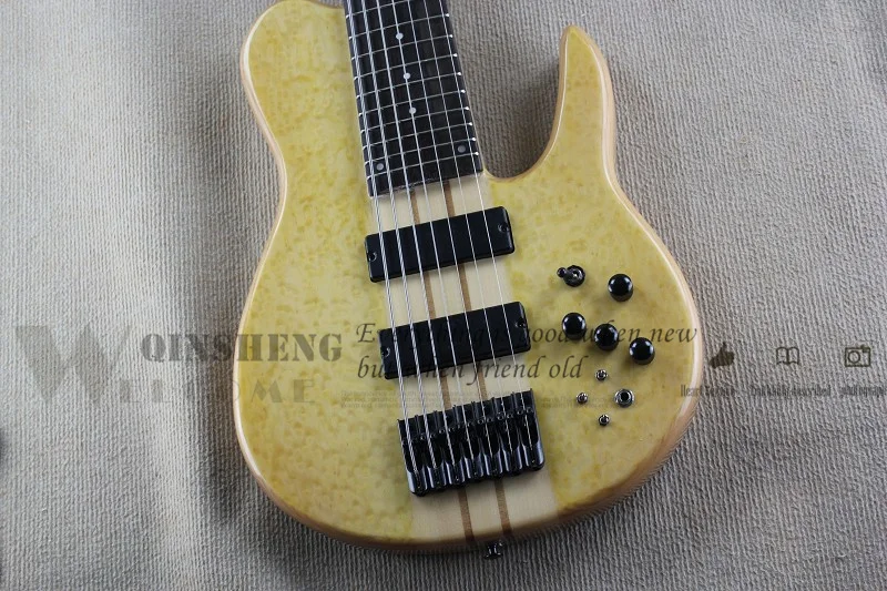 Presell Factory Custom 7 струн бас-гитара fode Bass Birdseye Maple Фанера 5 мини Swtich активная батарея |