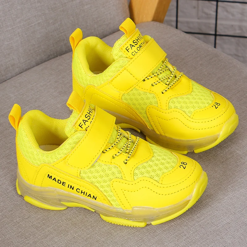 Сетчатые кроссовки для мальчиков и девочек Новинка 2019 года повседневные