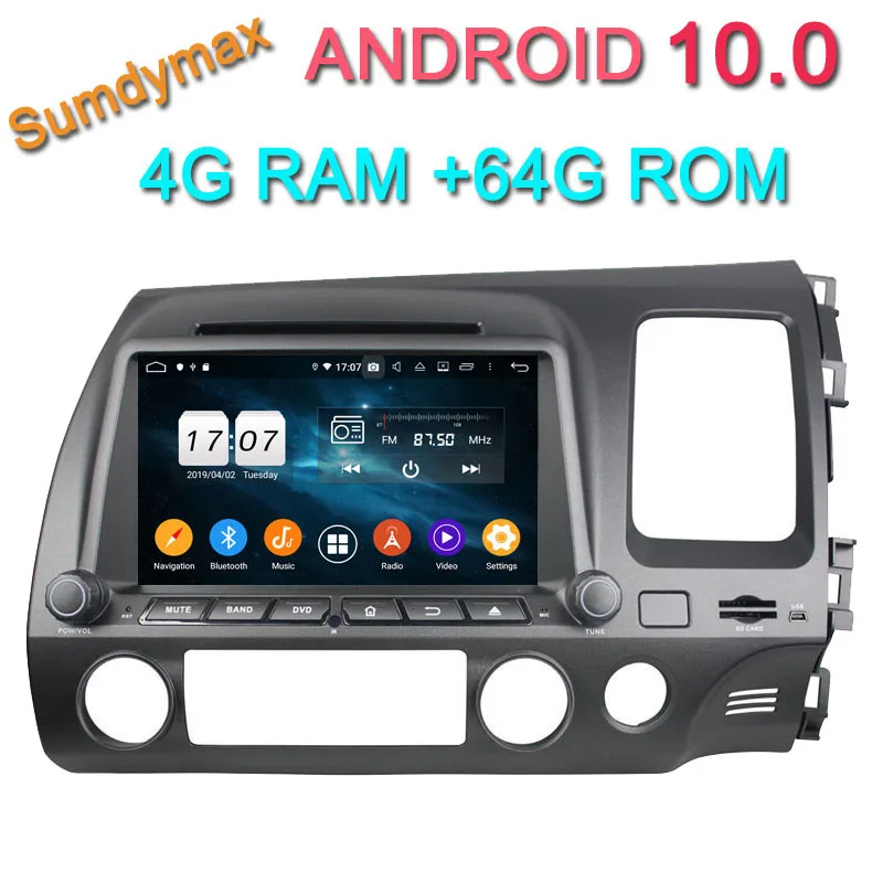 Автомобильный dvd-плеер 8 дюймов мультимедийный gps-плеер для honda civic right driving 2006-2011 с