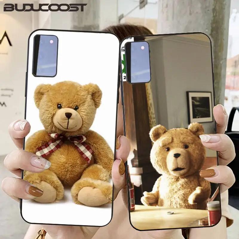 

Teddy Bear Ragdoll Bling Cute Phone Case For Samsung Galaxy S6 7 8 9 10 20 S6 7 Edge Plus S9 10 Plus Elite S20 UITRA