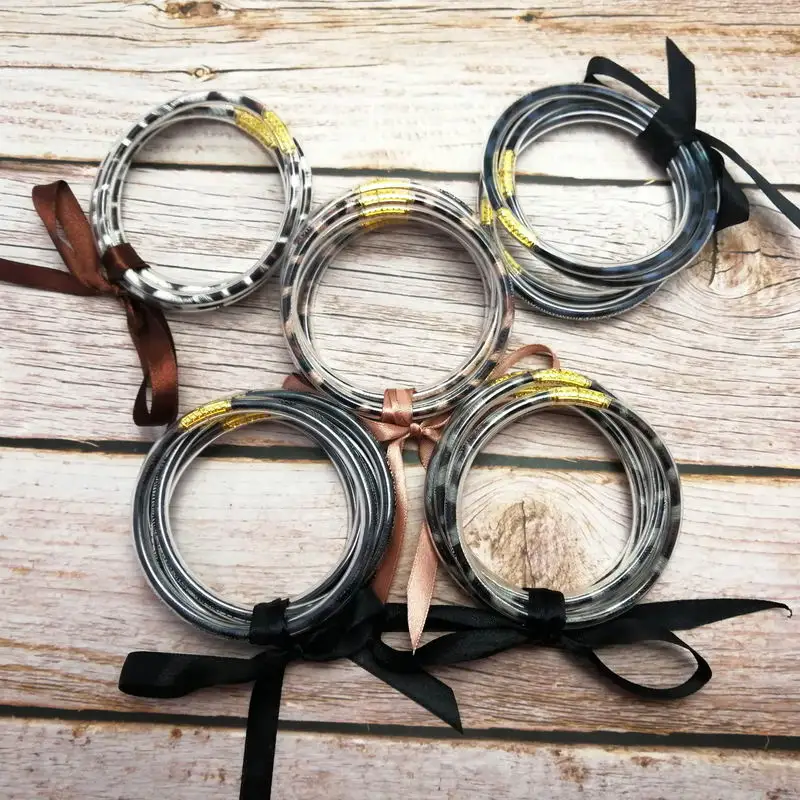 5 шт./комплект, силиконовые браслеты из натуральной кожи