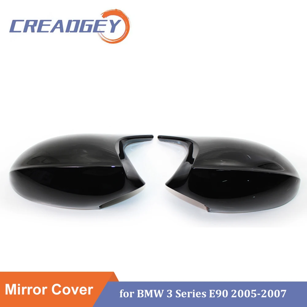 

Car Rearview Side Mirror Covers Cap For BMW 1 3 Series E90 E91 E92 E93 E81 E87 E82 E88 Glossy Black Carbon Fiber Replacement