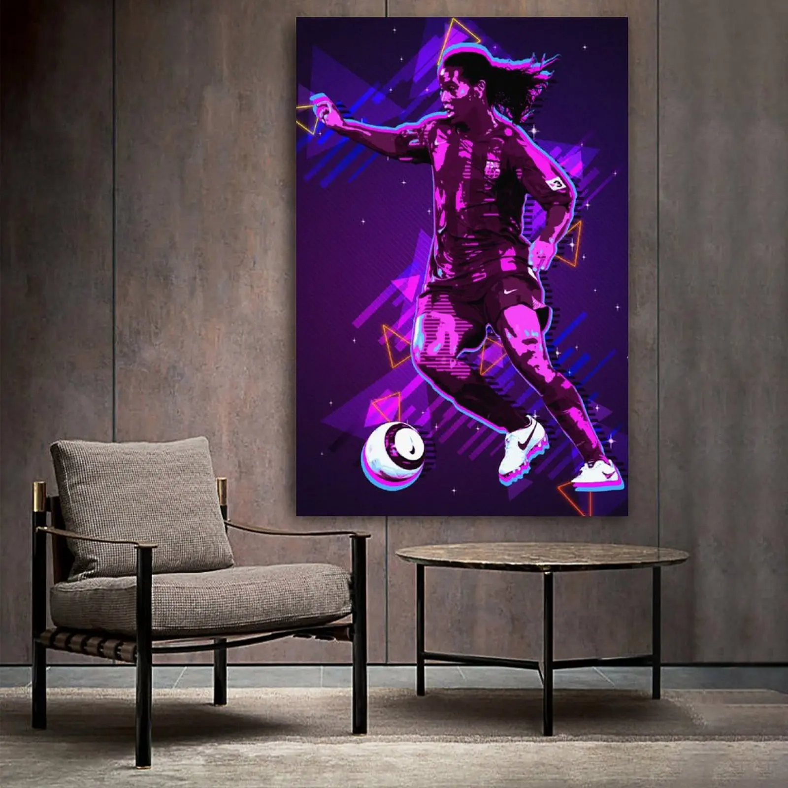 Футболист Ronaldinho плакат декоративной живописи холст стены искусство гостиной