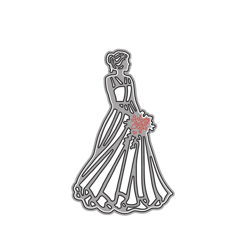 Красивая невеста принцесса металлические Вырубные штампы для рукоделия альбом