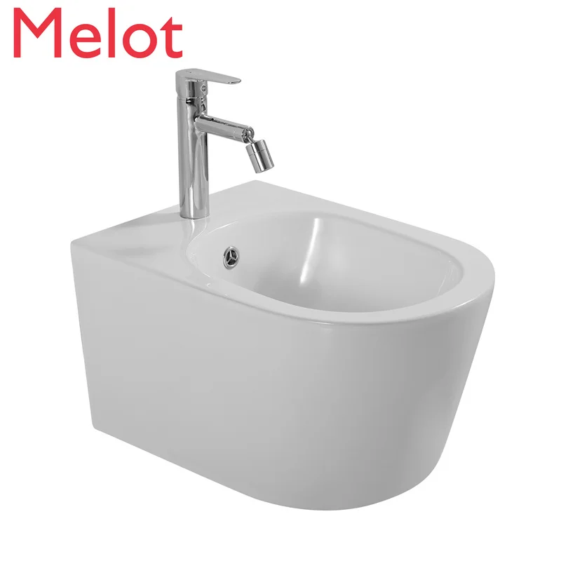 

High Quality Women Use Chinese Bathroom Ceramic Round Shape Wall Mounted Bidet