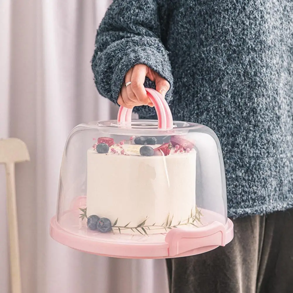 

Cake Box Portable Waterproof Plastic Handheld Cake Package Container for Carrying