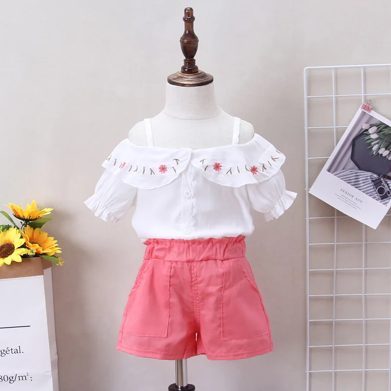 Одежда для маленьких девочек одежда От 1 до 4 лет Детский комплект без бретелек