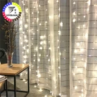 Coversage Сказочный занавес гирлянда светильник 3x3 м 3x2 м 4,5x3 м 2x2 м Рождественская декоративная светодиодная гирлянда Рождественские вечерние садовые свадебные светильник s