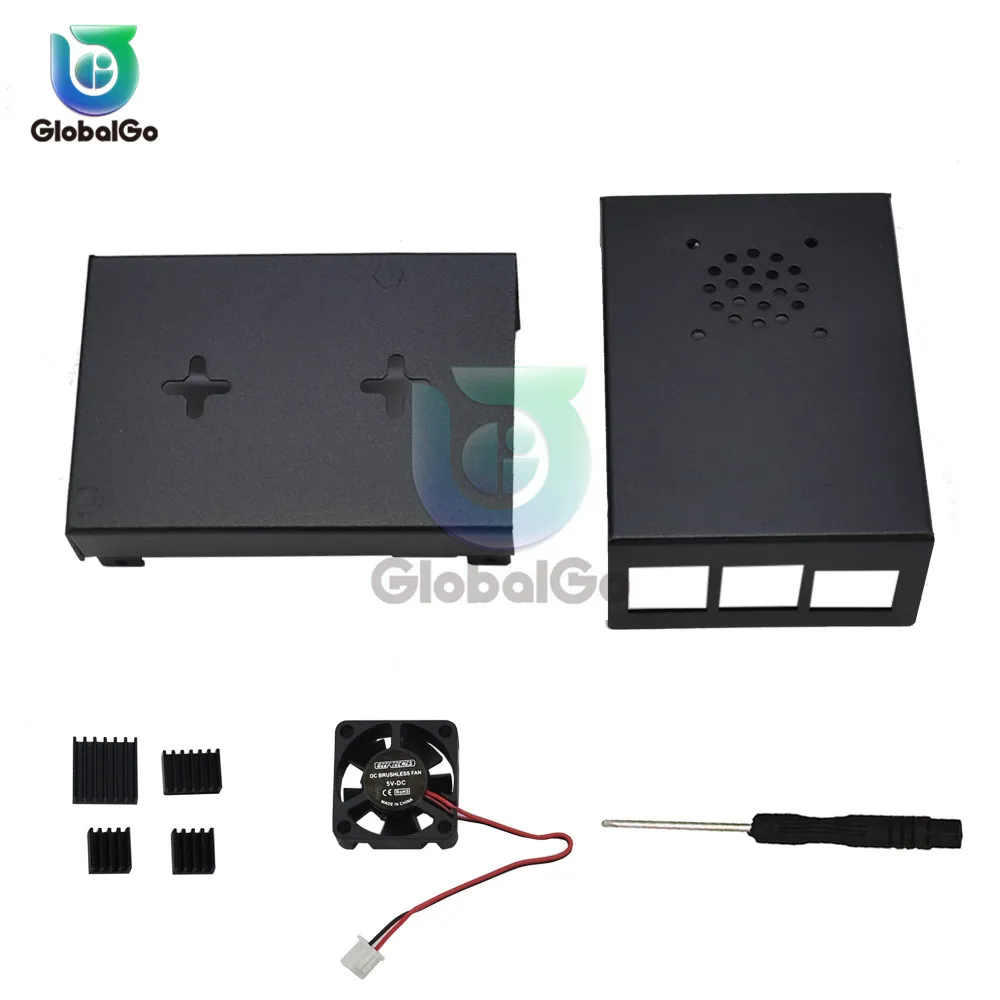 Алюминиевый Радиатор вентиляторы охлаждения радиатора кабель для Raspberry pie 4