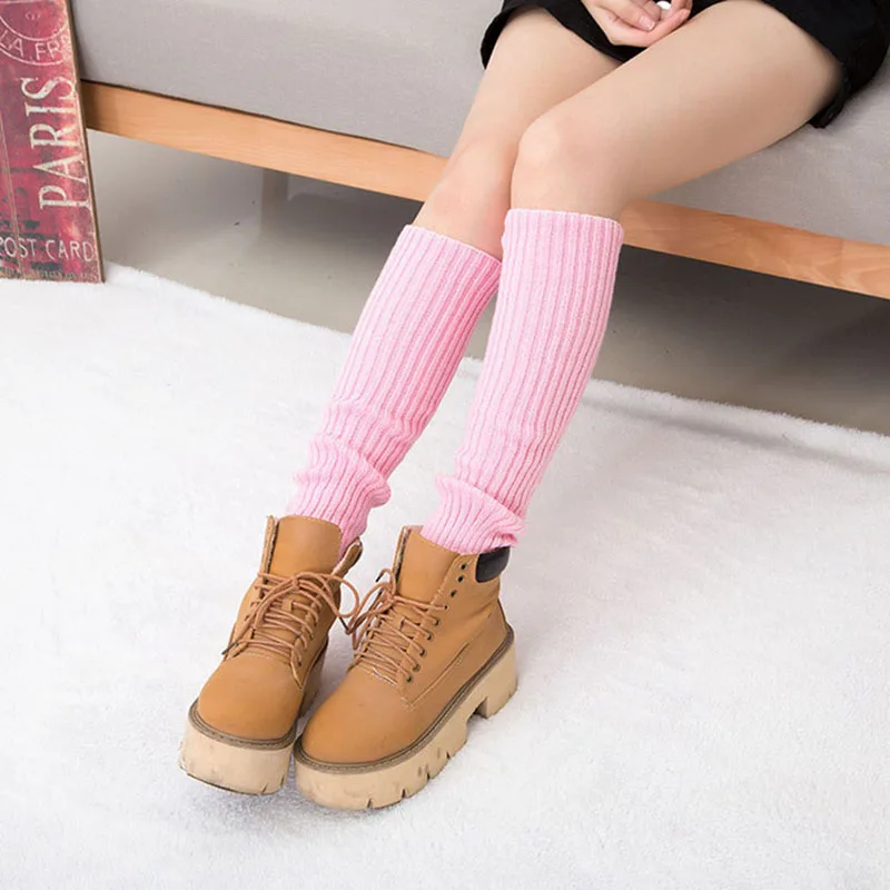 Удобные теплые носки до середины икры Комплект зимней вязаной одежды ярких