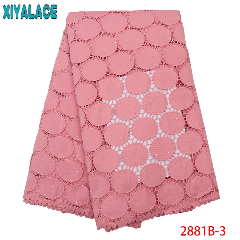 Последняя из молочного шелка кружева высокое качество химической с камнями в