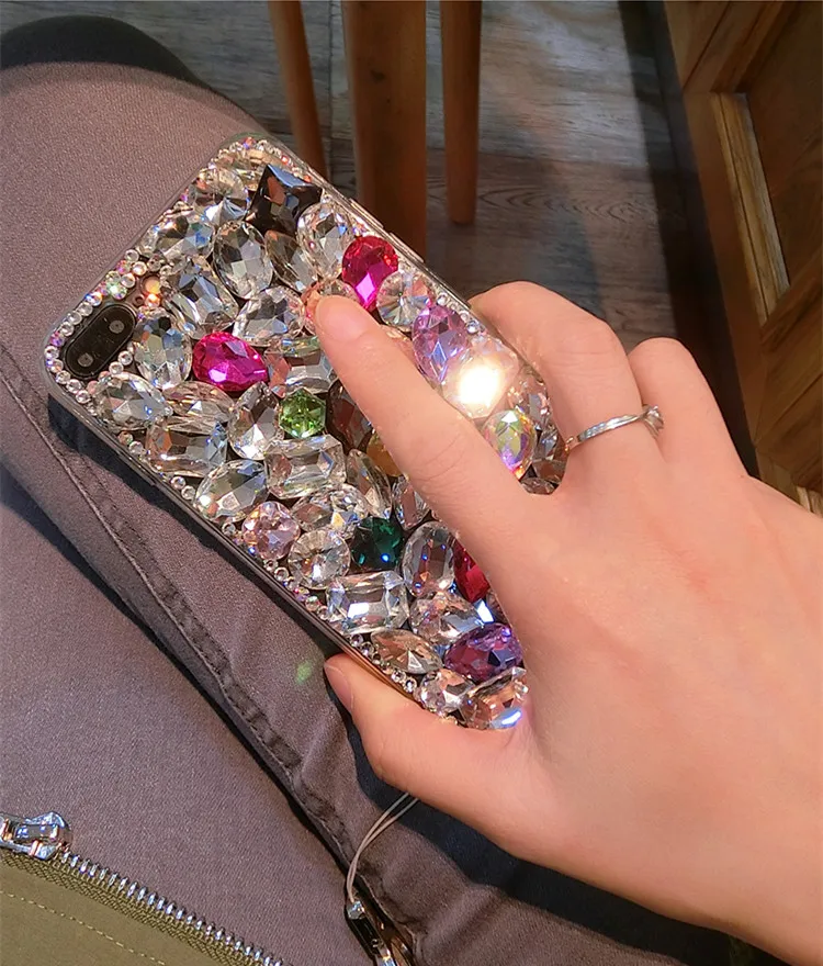 Для samsung Note 10 Plus Большой Чехол под камень горный хрусталь чехол для S10 5G S9 S8 S7 Edge A6 A7